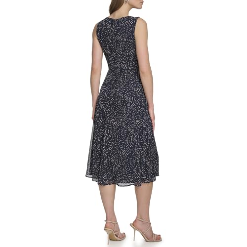 Image of DKNY Women's Sleeveless Side Drape Midi Dress