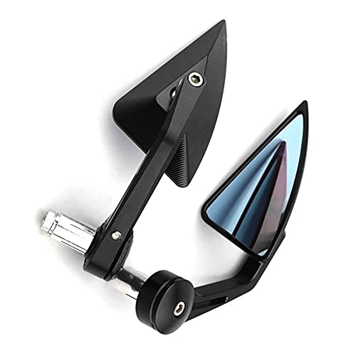 Espejos laterales de motocicleta de 22mm retrovisores universales para extremo de barra de scooter