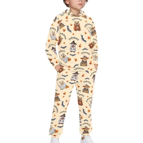 Renewold Halloween Tracksuits 2 Piece Sweatsuits Set Kids Hoodie Sweatshirt and Jogger Sweatpants Boys Girls Activewear3