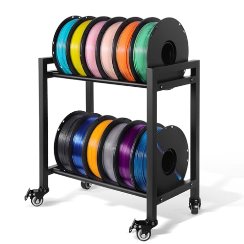 3D Printer Filament Storage Rack, 2-Tier Metal Spool Holder