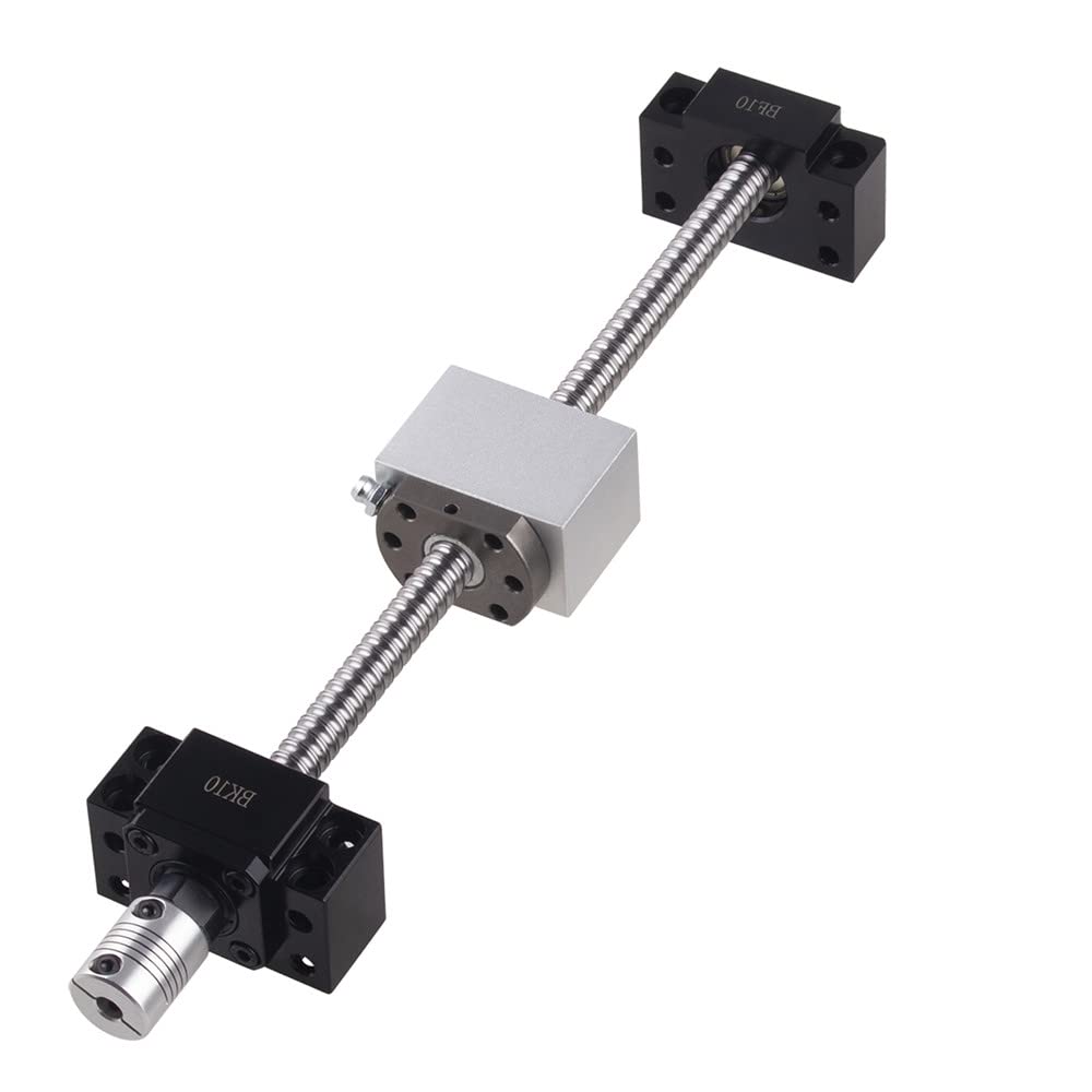 YSANO SFU1204 Set: RM1204 Rolled Ball Screw C7 With End Machined+1204 Ball Nut + Nut Housing+BK/BF10 End Support+Coupler For CNC Parts(400mm)