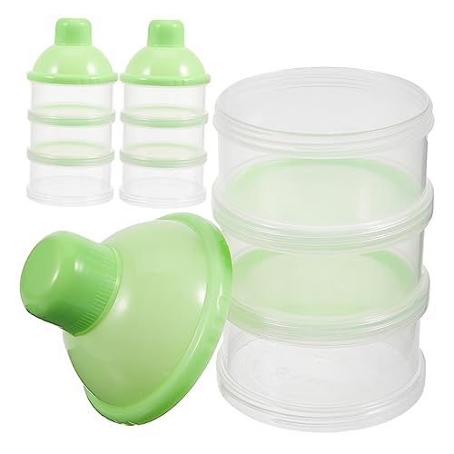 BESTonZON Milk Box Container 3 Layers Milk Powder Storage Case Dispenser Feeding Box Portable