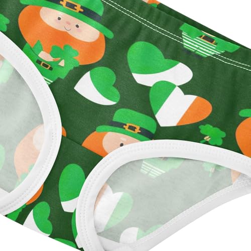 Girls Underwear Toddler 2t Cotton Girl Panties Cute Flower Undies Kids Briefs Cute Leprechauns Shamrocks Green4