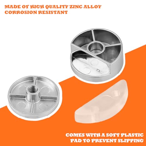Image of 3-5mm Frameless Mirror Clips for Wall Mounting, 4 Pack Metal Round Mirrors Mounting Clips Heavy Duty Mirror Hanging Hardware Holders Clip with Long Screws & Anchors for Frameless Mirrors Wall-Mounting