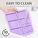 SJ Silicone Soap Molds 3 Packs, Rectangle Soap Molds for Soap Making, 6 Cavity Mold for Homemade Craft Soap Mold, Jelly, Chocolate & Ice Cube Trays(Blue, Purple & Pink)