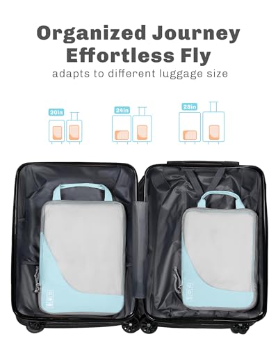 Image of 2 Set Compression Packing Cubes for Suitcases,Luggage,Travel Bag Organizer