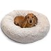 Best Friends by Sheri Donut Cuddler in Lux Fur Dog Bed/Cat Bed, 23"X23", Oyster