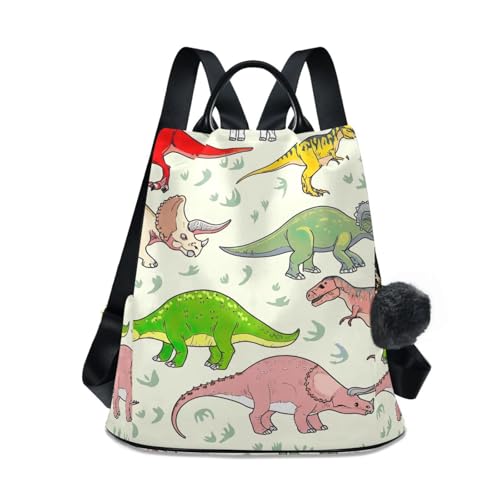 Mochila de moda antirrobo para mujer Dinosaurs Playful dile adiós a los hurtos en viajes