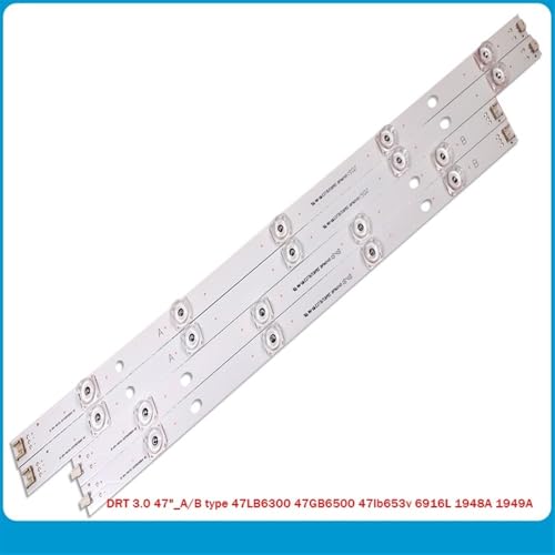 LED-bakgrundsbelysningsremsa 16 st/set för LG 47LB650 47LB630