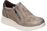 amarpies | Zapatos con Cuña Mujer – Zapatos Cómodos en Color Taupe con Detalles – Zapato con Cremallera Lateral – Cuña Media y Cómoda – Versátiles – Modelo ATL29351-40