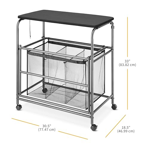 Whitmor Triple Laundry Sorter with Ironing Table thumbnail 2