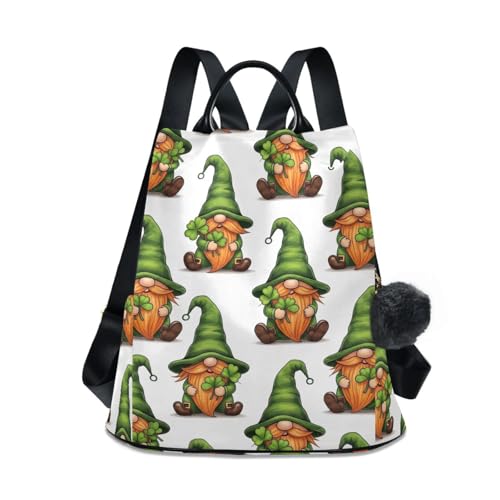 Sac à dos gnomes verts antivol fermeture dos et multi poches femme