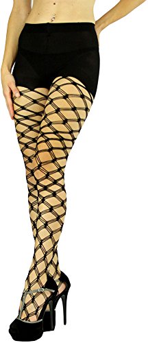 Image of ToBeInStyle Women's Large Mesh Fishnet Patterned Pantyhose Tights