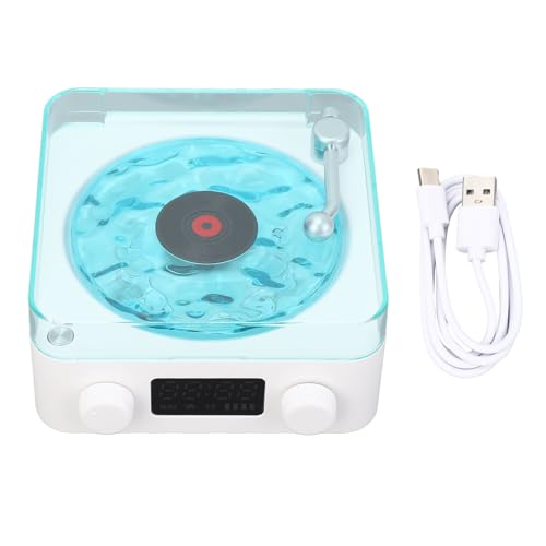 Enceinte Bluetooth Waves, Lecteur de disques Portable à Bruit avec éclairage ambiant réglable, Son Surround 360° pour la détente à la Maison ou au Bureau, Plastique