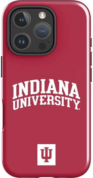 Skinit Impact Phone Case Compatible with iPhone 16 Pro - Officially Licensed Indiana University IU Logo Design