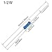 EDGELEC 100pcs 120 ohm Resistor 1/2w (0.5Watt) ±1% Tolerance Metal Film Fixed Resistor, Multiple Values of Resistance Optional