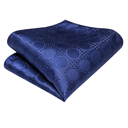 Image of Hi-Tie Men's Silk Ties Formal Woven Classic Necktie Pocket Square Cufflinks Lapel Pin Set Wedding Business
