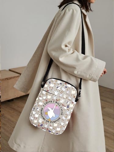 TSOTMO Goose Game Merch Crossbody Bag Honking Gift for Gamer Anarchist Baseball Bat Goose Lovers Gift4