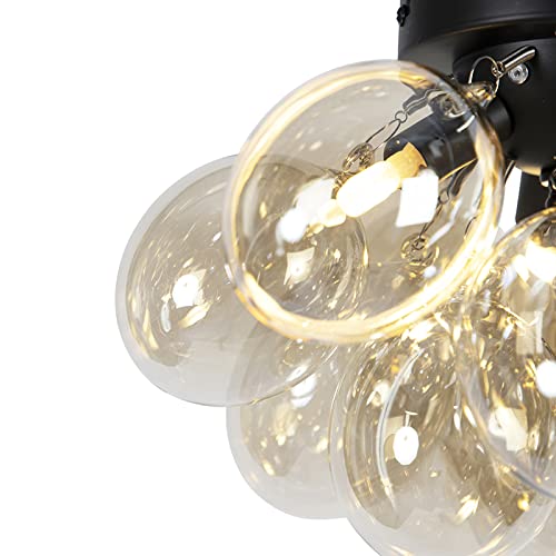 Plafonnier Design QAZQA Uvas 30cm Laiton pour Éclairer une Pièce Sombre