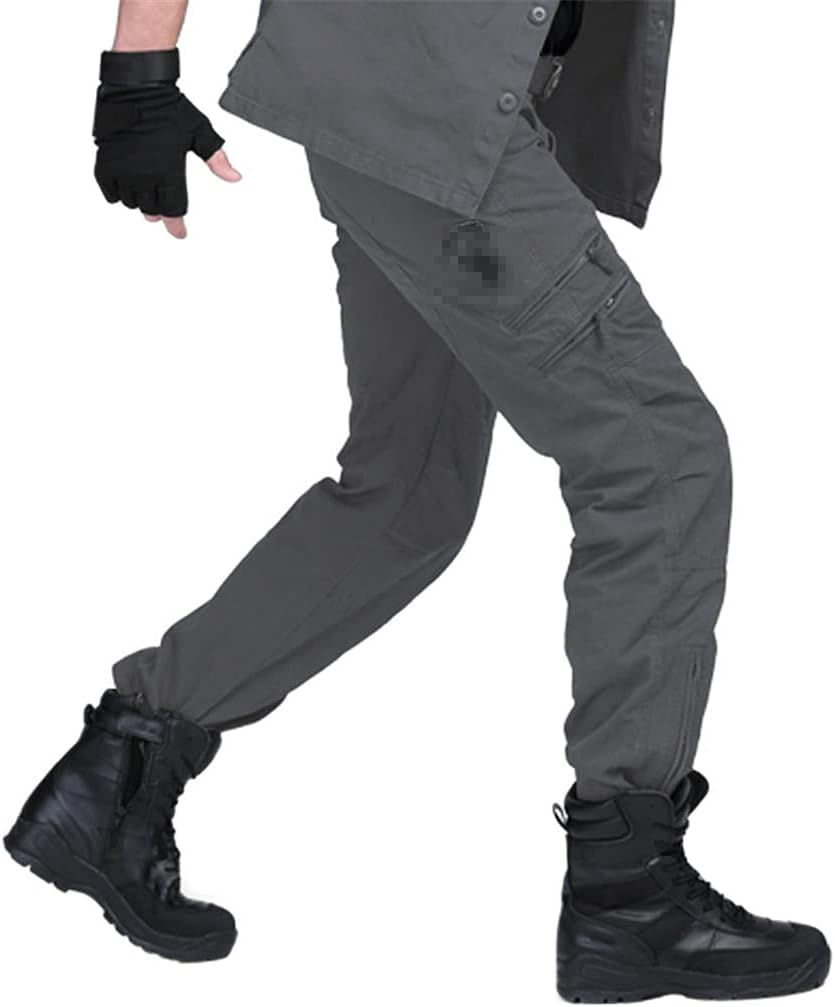 KEHAIOO Men's Cargo Pants, Army Military Tactical Pants, Camo Jogger Plus Size, Cotton Many Pocket Camouflage Trousers
