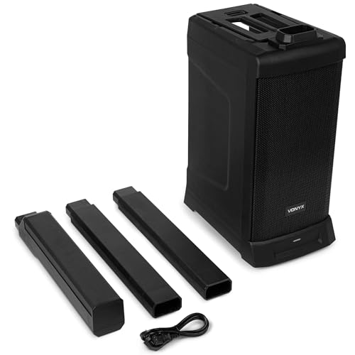 VONYX Pack Système Sono Colonne Active VX820-800 Watts, Bluetooth, DSP, 4 Canaux, Subwoofer 8", 6X Tweeters 2.5", Entrées Combo, Stéréo TWS, Une Sono Idéal pour la Maison et Les Petits DJs – vue 3