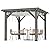 10x12 FT All Cedar Wood Wooden Pergola, Kit with Stakes, Quality Supported Structure, Snow and Wind Supported,Outdoor Pergola with Cedar Framed for Backyard, Deck, Lawn