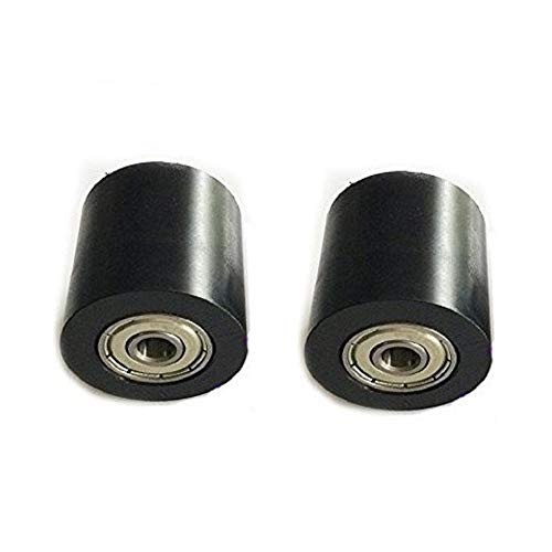 Driak 2pcs PU Coated Plastic Bearing Roller Guide Pulley Bearing Wheel Pinch Roller for Door Instrument Toy Roller Skates,5x30x30mm