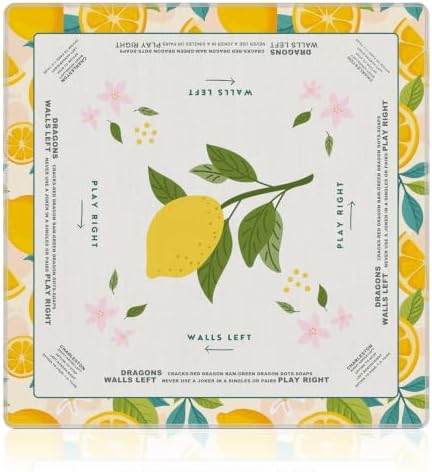 NATSUNO Yellow Lemon Mahjong Mat 21.5x21.5inch