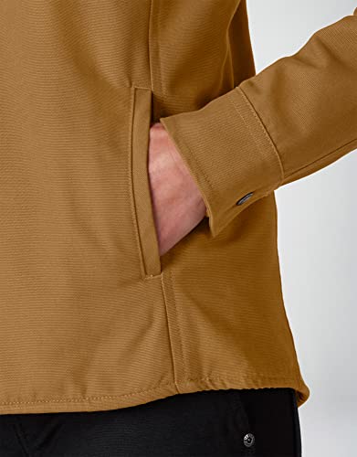Dickies Womens Duck Hooded Shirt Jacket, Brown Duck, Small US