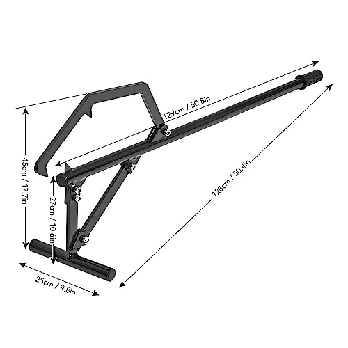 Drewniany podnośnik 130 cm ze stali z regulowanym hakiem uchylnym
