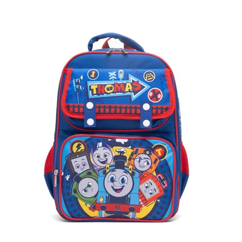 Ruz - Mochila escolar grande Thomas and Friends com costas acolchoadas e alças ajustáveis, Azul, Large, Mochila