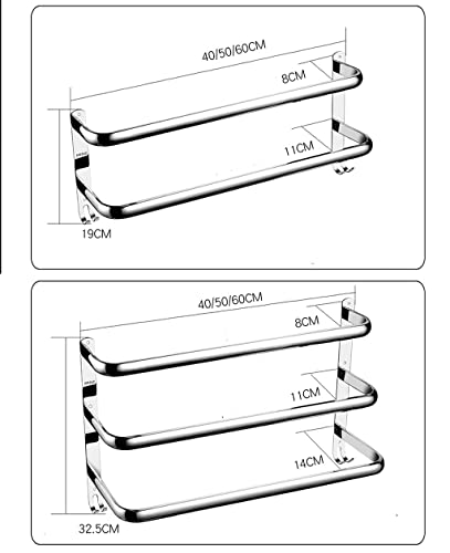 Porte-serviettes 3 barres mural pour optimiser l'espace de votre douche - 7