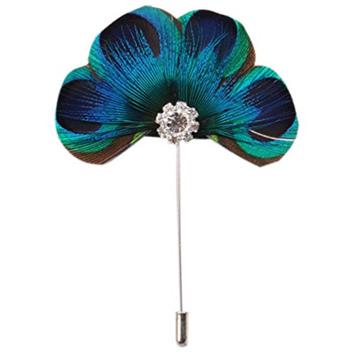 TOYANDONA Peacock Feather Brooch Alloy Rhinestone Brooch Pin for Women Wedding Dressup Jewelry Party Lapel Clothing Decoration(Assorted Color) steampunk buy now online