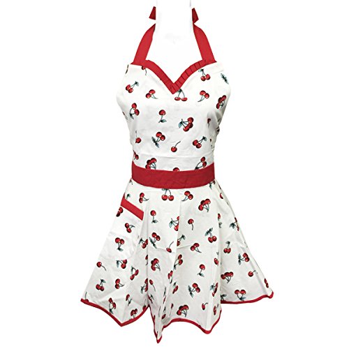 Wrapables Apron, Cotton, Sweet Cherries, One Size - Image 2