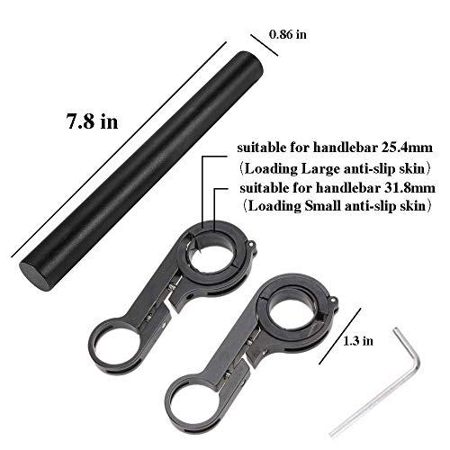 YESON Bike Handlebar Extender Double Handlebar stem Extension Rack Aluminum Alloy Mount Holder with Bracket Space Saver for Bicycle Accessories Speedometer Flashlight Lamp Phone Mount,Black
