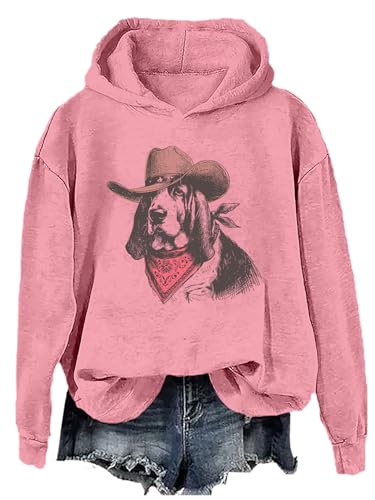 Kcjxes Basset Hound Shirt Basset Hound Sweatshirt Casual Style Hoodie for Women Men Adult