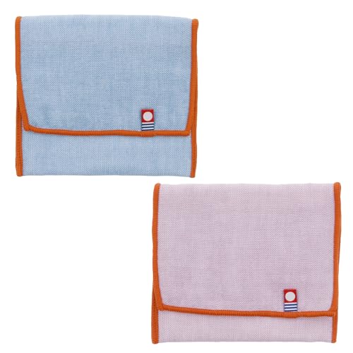 トップファクトリー今治(Top Factory Imabari) ハンカチ ハンカチポッケ 今治タオル 2枚組 約11.5×14.5cm(1枚あたり) 日本製 ブルー＆パープル