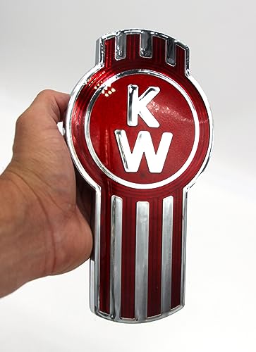 Emblema de capó para Kenworth, insignia de rejilla cromada roja de repuesto 1EA