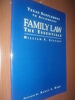 Family Law Texas Supplement : The Essentials 0314205977 Book Cover