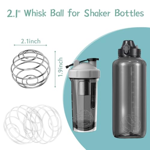 Shaker Balls, 2.1 Inch, 2PCS Mixing Balls, 304 Stainless Steel, No Chunks, Whisk Balls Shaker Cups, Mixer Bottles, Mason Jars, Protein Shakes, Smoothies - Thumbnail 5