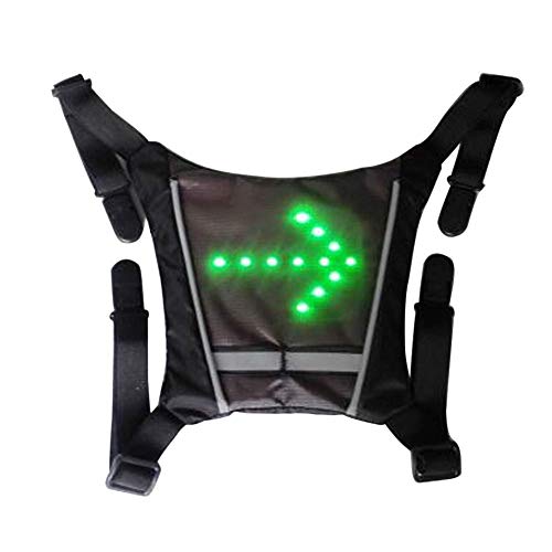 TXYFYP LED Intermitente Chaleco Reflectante  Bicicleta Impermeable Mochila con Control