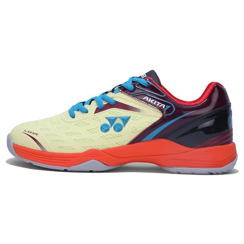 Image of YONEX AKITA Badminton Shoes |Non Marking | Ideal for Badminton,Squash,Table Tennis,Volleyball | Non-Marking Sole |TRU Cushion |Durable Skin Light|Synchro-Fit Insole|Toe Assist Shape|Hexa Grip |Light Weight|Lateral Shell|Extra Cushioning|Snap Back Action|
