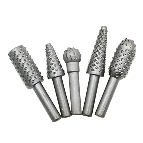 JUSTYINUO Dossier de Forage en Bois Set 5PCS Fichier de Rotation en Forme spéciale Outils de Coupe du Bois Fichier de Bois de ponçage Tête de ponçage percer (Color : 5pcs Set) Cover