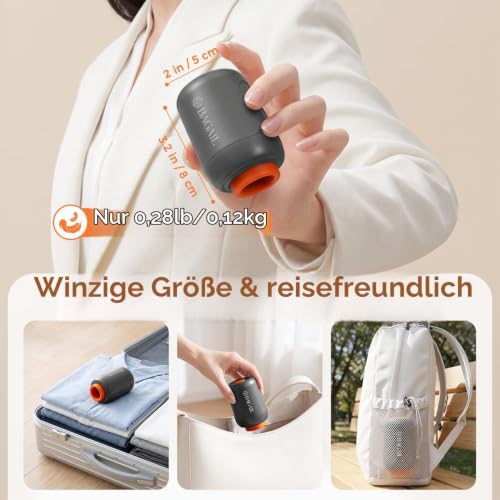 BAGAIL Vakuum-Aufbewahrungsbeutel für Reisen mit akkubetriebener kabelloser elektrischer Pumpe… – Ansicht 6