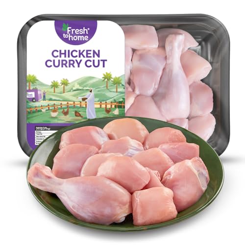 FreshtoHome | Premium Chicken | Skinless | Whole | Curry Cut | Approx 900g (Antibiotic-residue-free Tender & tastier than local market) (UAE)