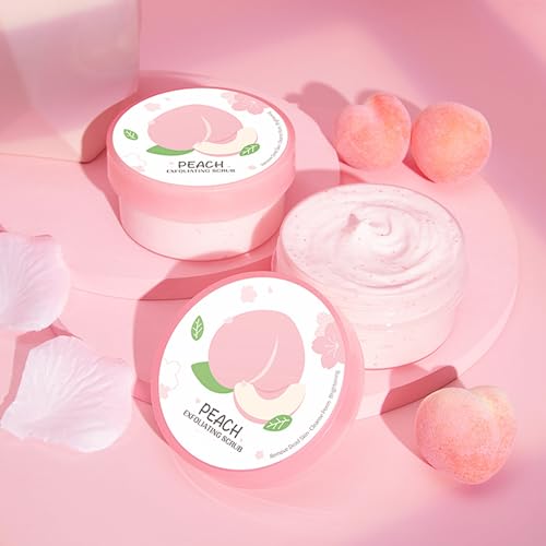 Peach Exfoliator Face Scrub,Pore Face Scrub,Nourishing Exfoliating Cream,Shrink Pores & Improve Rough Skin,Arm & Back & Leg,Anti Acne Scrub for Face,Hand Scrub Exfoliator-Dark Spot Cleanser-All Skin - Image 8
