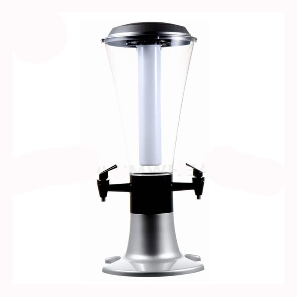 2 grifos dispensador de torre cerveza barril 3L con DIRIGIÓ Luces for agua bebidas frías bar buffet fiesta en casa