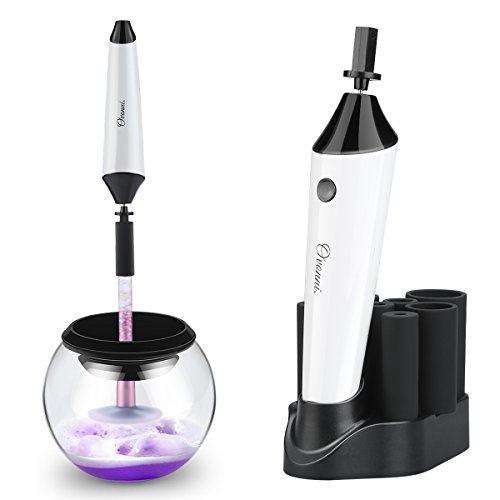 Ovonni Electric Makeup Brush Cleaner with USB Charging Station, Automatic Instantly Wash and Dry Cosmetic Brushes, Quick and Easy Cleaning Solution