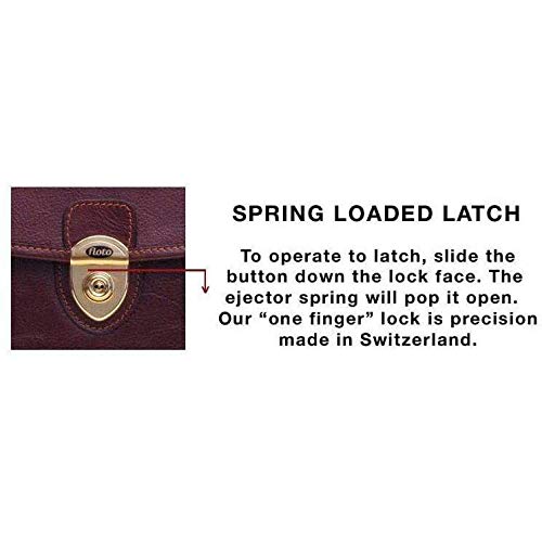 Floto Firenze Dowell Italian Leather Briefcase Messenger Bag Men's Business Bag (Olive Honey Brown) #TOP4