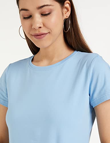Image of Amazon Brand - Symbol Women Cotton Stretch Regular Fit Round Neck Half Sleeve T-Shirt (Available in Plus Sizes)